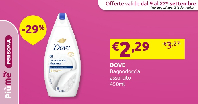 Convenienza a pieni voti: offerta dove bagnodoccia assortito 450 ml!